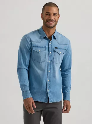 All Purpose Western Denim Snap Shirt by