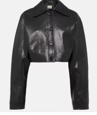 Sue Cropped Leather Jacket