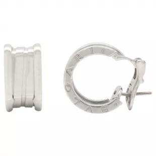 Bvlgari B.zero1, petites boucles d'oreilles en or blanc 18 carats