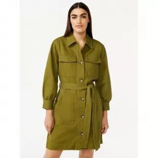 Belted Utility Mini Dress