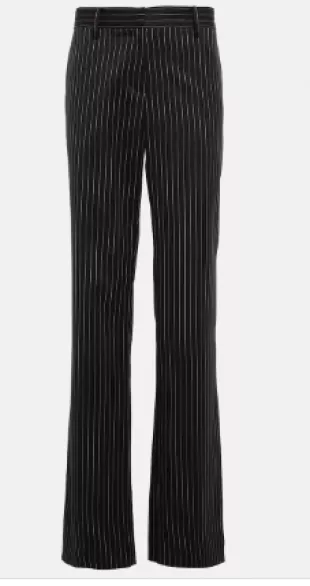 Pinstripe Wool Trousers
