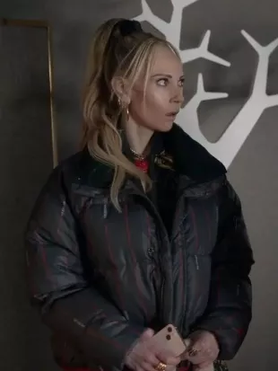 Juno Temple Ted Lasso Season 03 Black Puffer Jacket