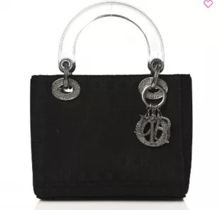 Canvas Swarovski Crystal Change Mini Lady Dior Bag