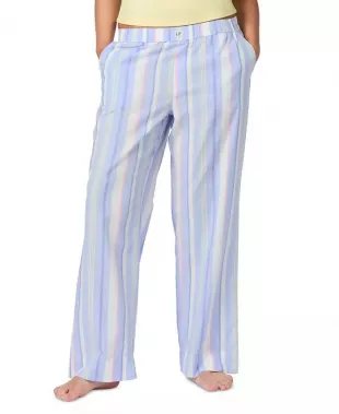 Women's Striped Poplin Pajama Pants