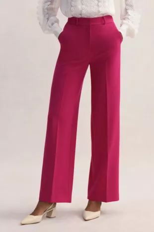Adelaide Sculpt Stretch Crepe Wide Leg Trousers