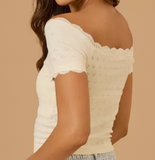 Everyday Seamless Eyelet Top