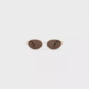 Triomphe Metal 01 Sunglasses in Metal Rose Gold / Brown