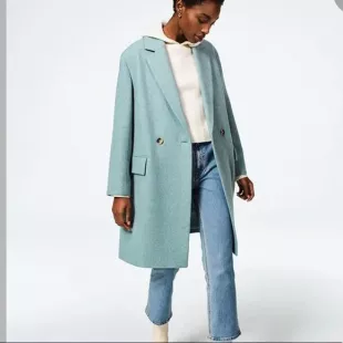 Relaxed Double Breasted Coat