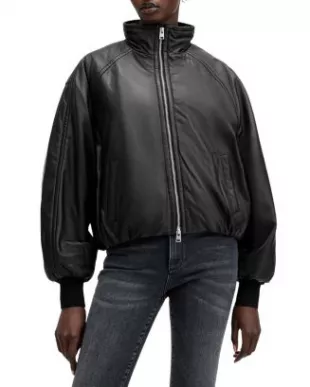 Leather Rowan Bomber Jacket