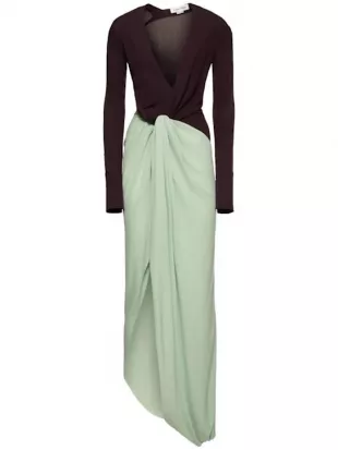 Fluid Jersey Knot Detail Gown