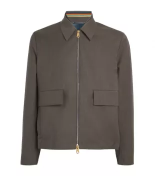 Grey Wool Zip Jacket