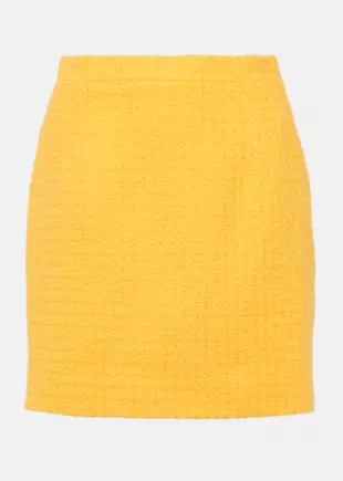 Checked Bouclé Miniskirt