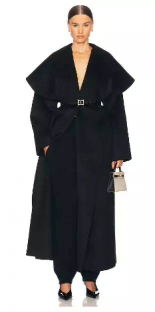 the Throw Coat in Black