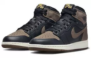 Jordan 1 Black/Brown High Top Sneakers
