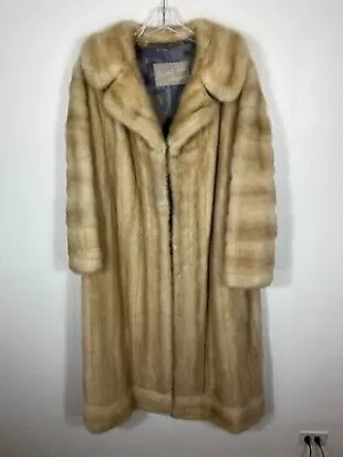 Vintage Mink Fur Coat Tan Beige