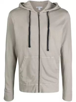 Supima-Cotton Zip-Up Hoodie