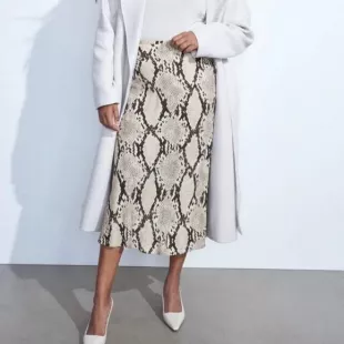 Snake Print Maxi Skirt