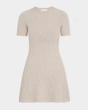 Ribbed Cashmere Mini Dress