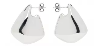 Fin Small Earrings in Silver