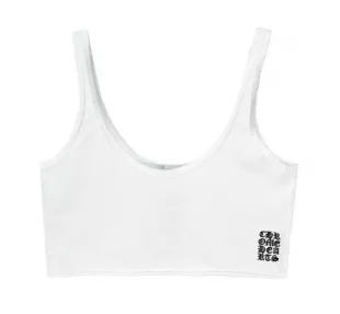 White Crop Tank Top