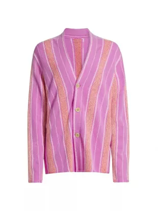Baja Everywear Striped Cashmere Cardigan