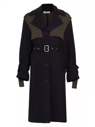 Double-Face Two-Tone Trench Coat