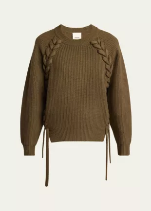 Noelia Whipstitch Merino Wool Sweater