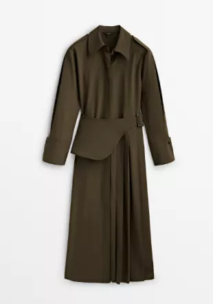 Box Pleat Shirt Dress