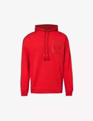 Anagram-Patch Relaxed-Fit Cotton-Jersey Hoody