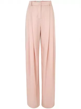 Pleated Wide-Leg Pants