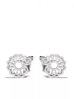 18Kt White Gold Precious Lace Diamond Earrings