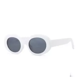 Metal Hinges Women Oval Sunglasses