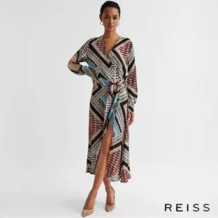 Alegra Printed Wrap Midi-Dress