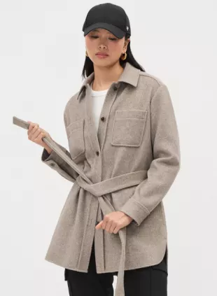 Textured Twill Shacket