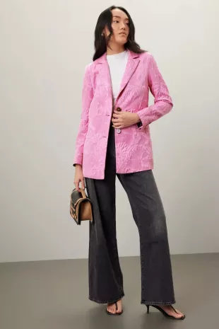 Floral Jacquard Blazer