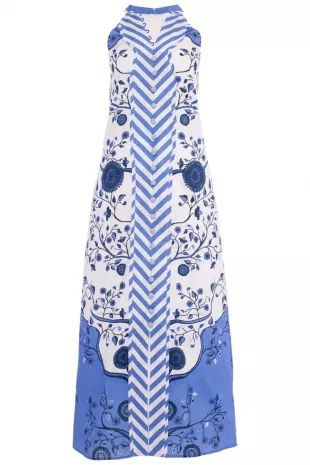 Anayna Women's Georgette Printed Tier Dress