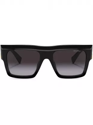 Black Logo-Lettering Sunglasses