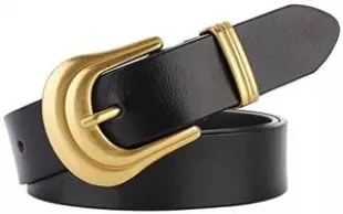 Gold Black Western Belt