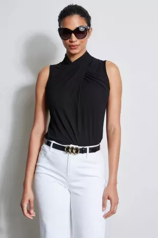 Sleeveless Twist Knit in Grape