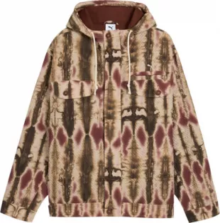 Chocotart Brown Tie Dye Seersucker Jacket