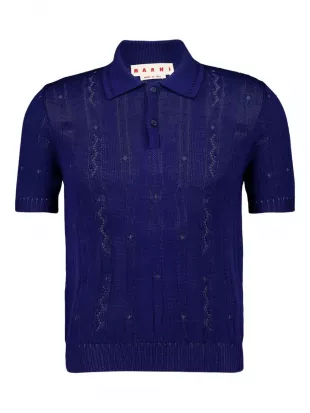 Openwork Polo Shirt