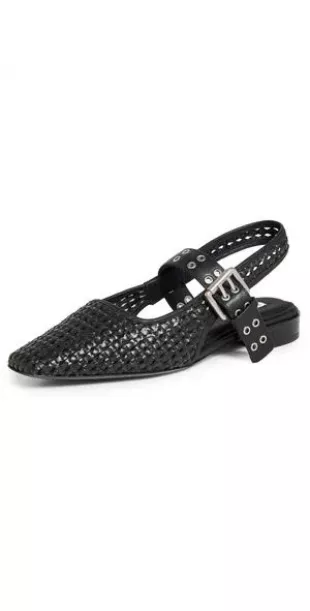Astra Slingback Flats Black