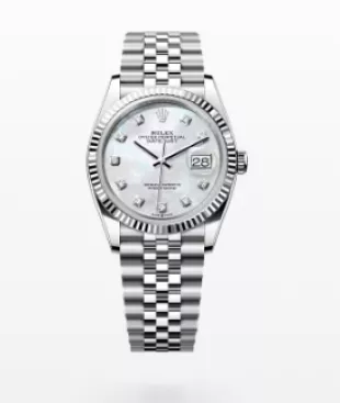 Datejust 36 watch: Oystersteel and White Gold -