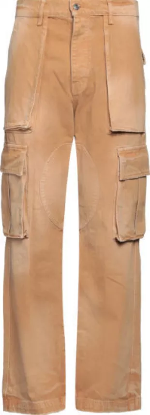 Beige Faded Cargo Pants