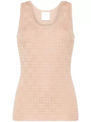 4G-Jacquard Sleeveless Top