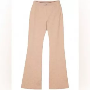 4G-Jacquard Flared Trousers