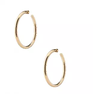 Natasha Hoop Earrings in 10k Yellow Gold Plated Brass