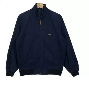 Crocodile Bomber Jacket Full Zipper Small Logo Embroidered