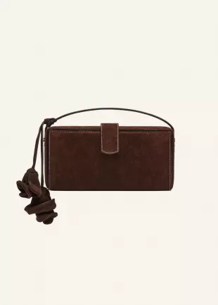 Apolonia Bag in Brown Suede
