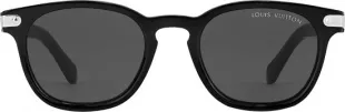 Black Round Square LV Signature Sunglasses
